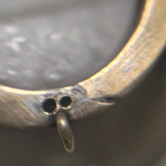 Victorian Antique Brooch Pendant Hand Painted Porcelain Portrait Gold Tone Oval - Picture 8 of 16